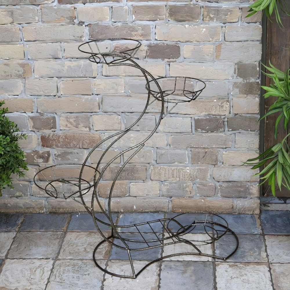 Подставка для цветов напольная "Конек" на 4 горшка, металл М0000055