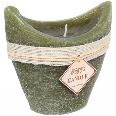 Свеча «Honey story» 13*13см цвет зеленый F-3007