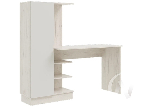 Компьютерный стол Детская Юниор-4 (дуб крафт белый/шарли белый)