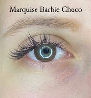 Увеличивающие Кукольные темно карие линзы Marquise barbie Choco / Увеличивающие линзы для темных и светлых глаз