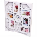 Фоторамка-коллаж 38*43см «Дерево жизни», цвет белый, на 6 фото, пластик, с часами