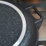 Казан 3л литой с крышкой-сковородой, с антипригарным покрытием "Темный мрамор"