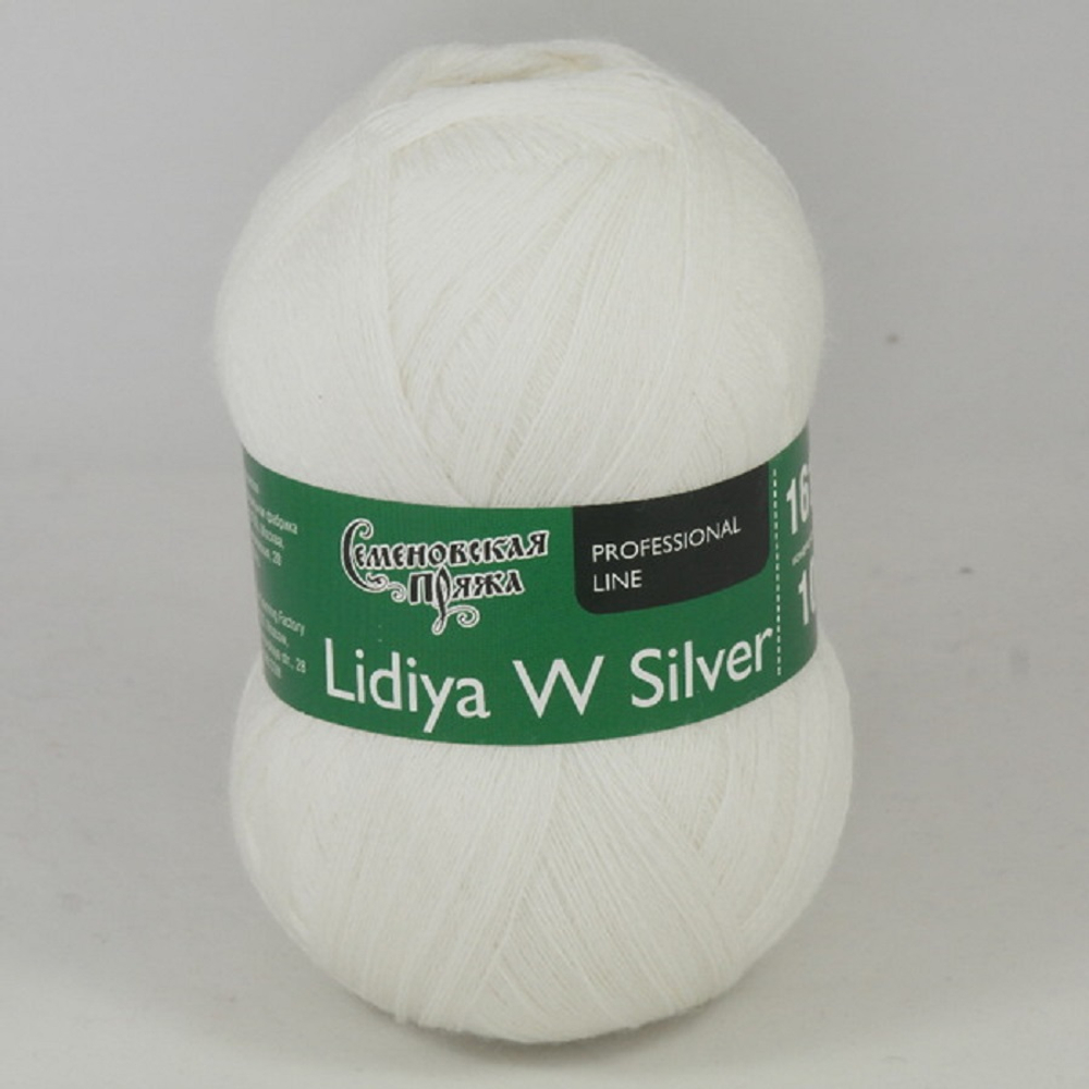 Семеновская Пряжа "Лидия Silver ЧШ" 100% имп. меринос 1613м/100гр