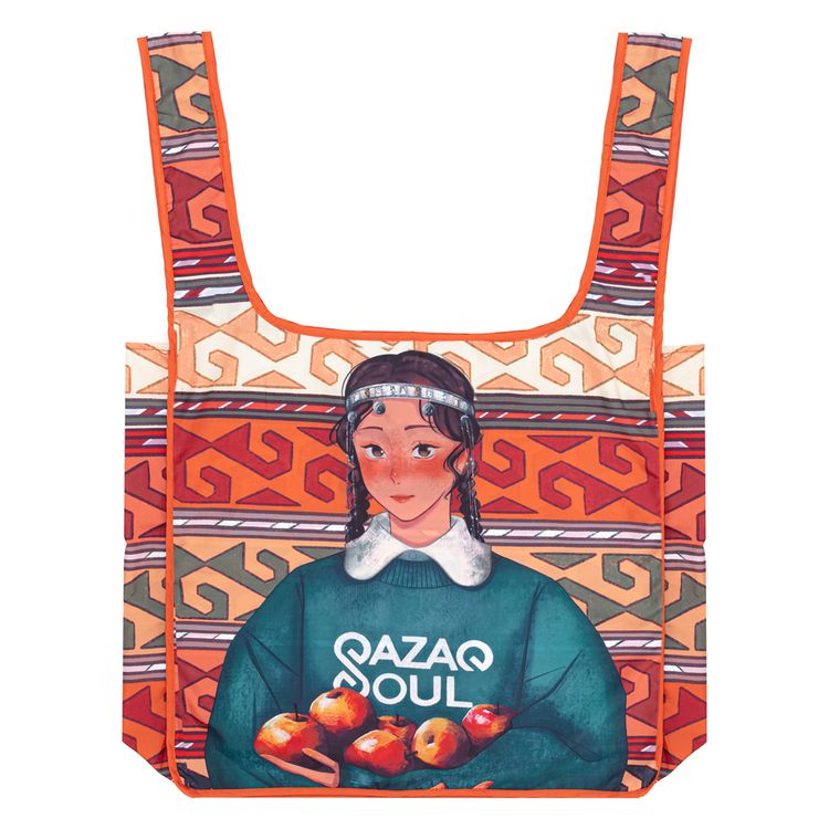 Шоппер QAZAQ SOUL складной полиэстер Алма қыз