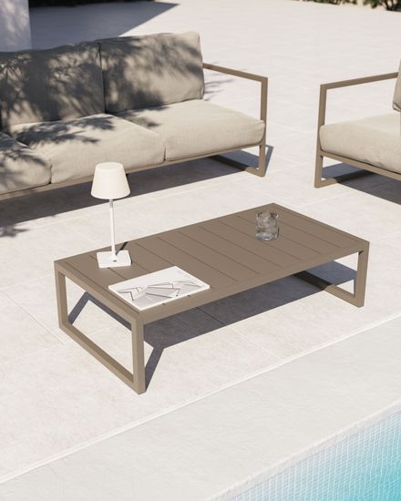 Comova Журнальный столик для улицы из зеленого алюминия 60 x 114 см