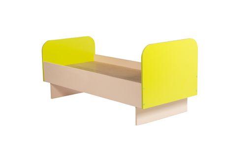 Кровать детская с цветными спинками "ДОШКОЛЬНИК" (Цвет: Лайм)