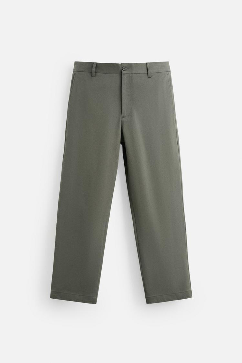 ZARA БРЮКИ ЧИНОС REGULAR-FIT, ХАКИ