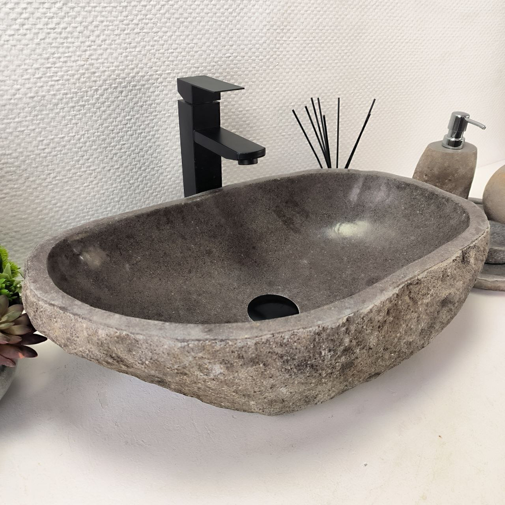 Раковина из речного камня RS63618 (55*33*15) 0122
