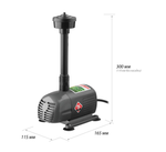 Насос фонтанный Зубр ЗНФЧ-33-2.5 [для чистой воды, напор 2,5 м, насадки: колокольчик, гейзер, каскад, 50 Вт, 33 л/мин]