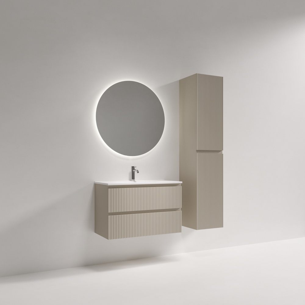 Тумба подвесная SANCOS Snob R 790х390х500, c двумя ящиками оснащенными доводчиками, Beige Soft , арт.SNR80/39CE