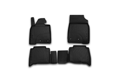 Коврики Standard, в салон TOYOTA LC200, 2015- , 4 шт. (полиуретан, чёрные) Element.CARTYT00011