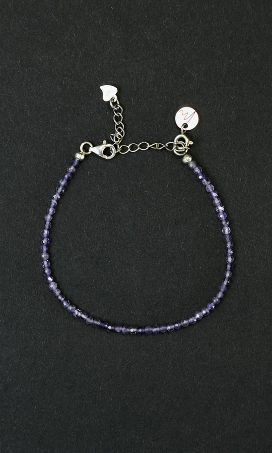 Браслет "Memo about Mind&Soul" из аметиста, на замочке серебро 925