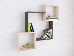 Полка навесная ПН-2, венге/дуб молочный