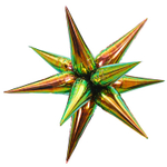 Шар фольгированный Звезда 3D 102 см (Перламутр)