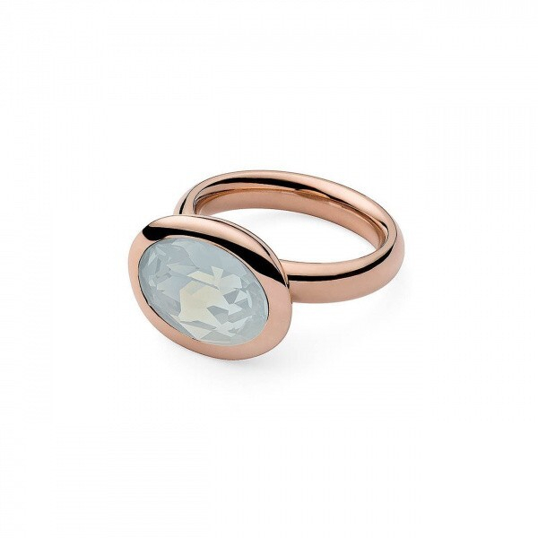 Кольцо Qudo Tivola White Opal 17.2 мм 631764 BW/RG размер 17,2