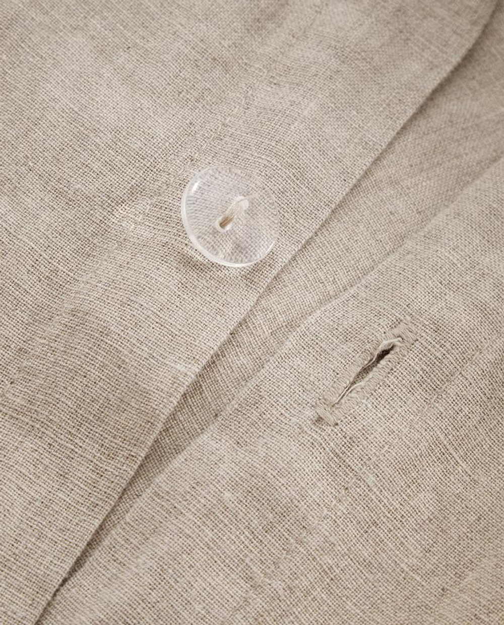 ZARA HOME ОДНОТОННЫЙ ЛЬНЯНОЙ ПОДОДЕЯЛЬНИК, СВЕТО-БЕЖЕВЫЙ