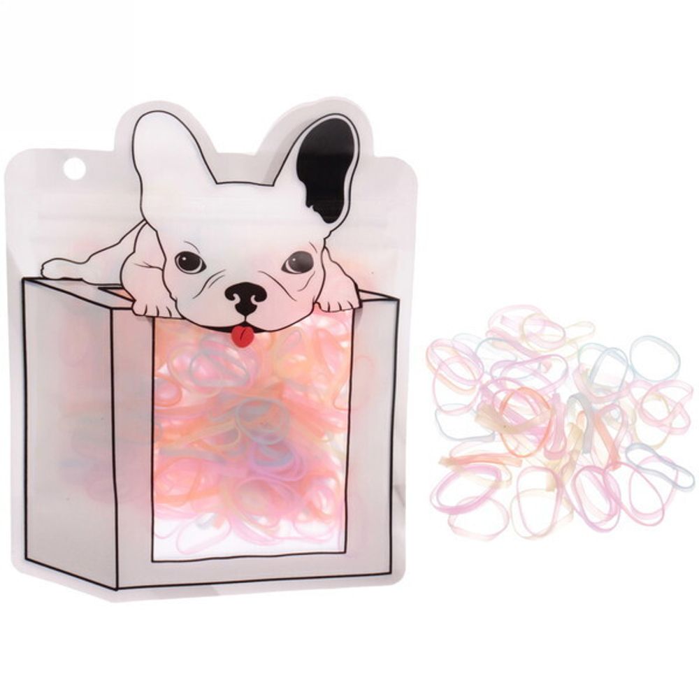 Резинки для волос силиконовые 100шт «Mini miracle - Бетти», цвет микс ,11*14,5см