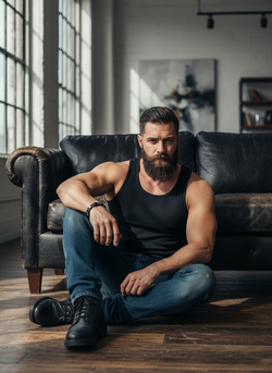 Мужской браслет на руку из янтаря. Браслет из формованного янтаря