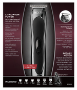 Триммер окантовочный Andis BTF3 Slimline, 0,1 мм, аккум/сетевой, 2,5 Вт, 6 насадок, серебрситый