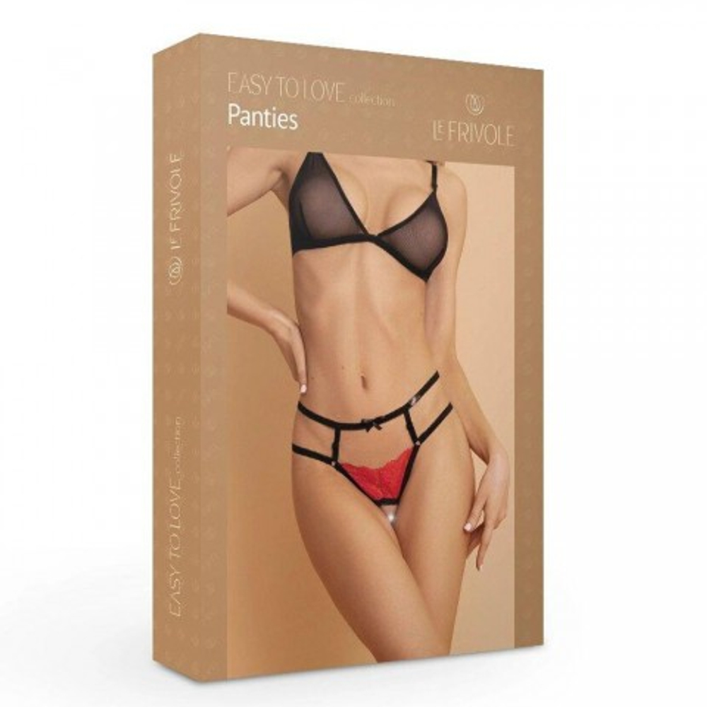 Красные трусики с доступом и лентами (Easy to love) (р)