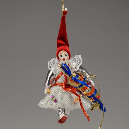 Ёлочная игрушка Гном с хлопушкой