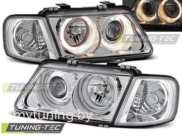 Передние фары angel eyes v3 chrome для Audi A3 8L