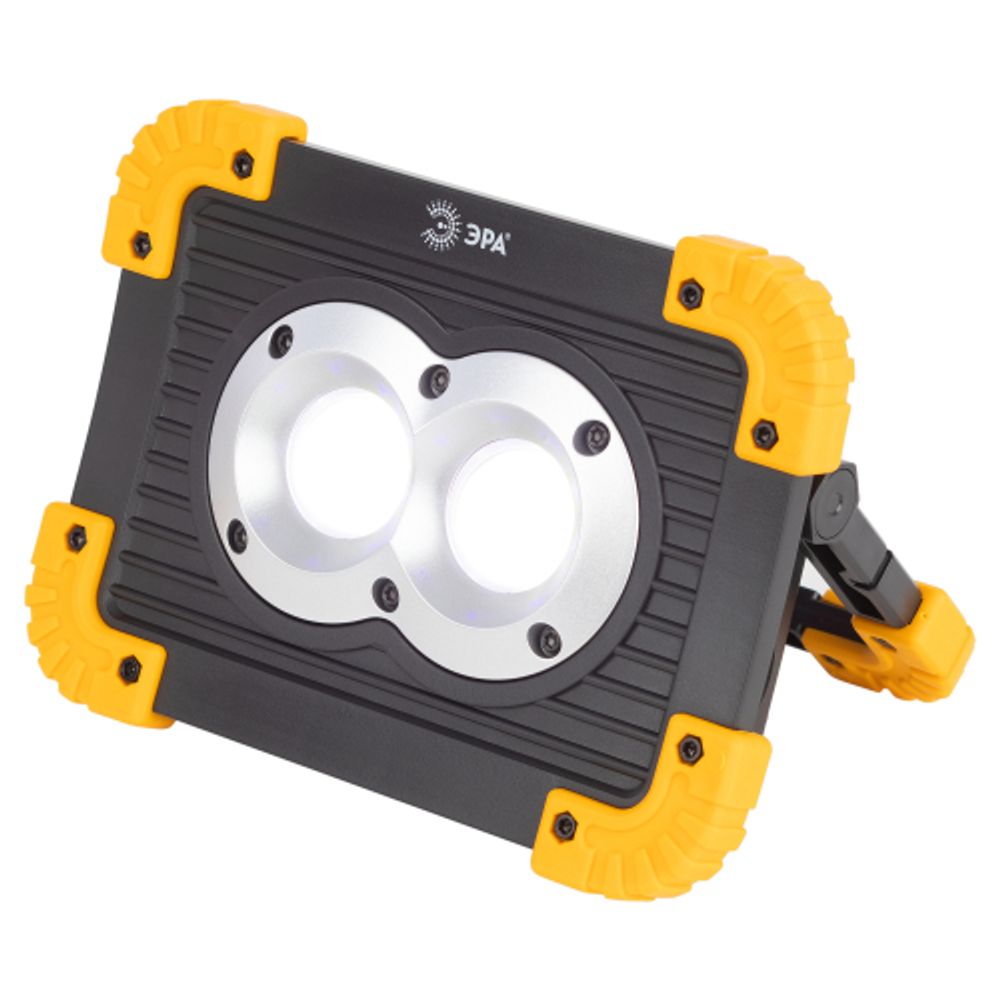 Светодиодный фонарь ЭРА Рабочие Практик PA-803 прожектор аккумуляторный на батарейках 10 Вт COB + 3 Вт LED, 4 режима