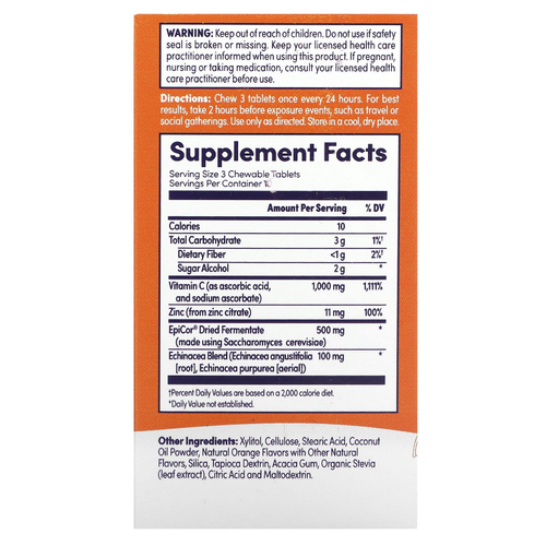 Zand, Immune Fast, пикантный апельсин, 30 жевательных таблеток
