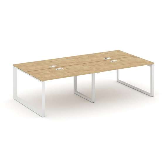 Style Project Рабочая станция двухсторонняя SN-59O.DRS-032 Тиквуд Светлый/Металл Белый/Белый Заглушк