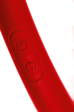 Красный двусторонний вибратор - 35 см. (Цвет: красный)