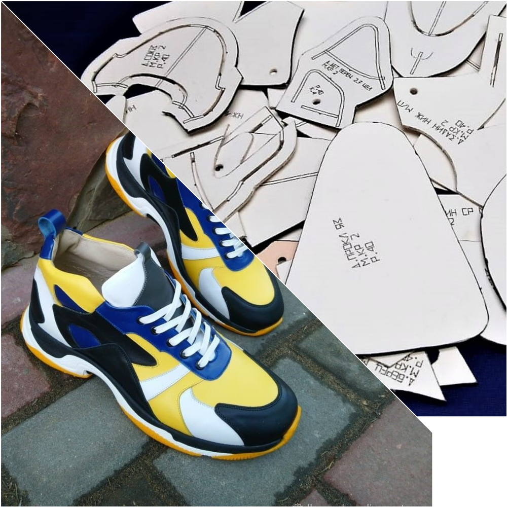 Лекала (выкройки) артикул Л - 20 (мужские кроссовки)