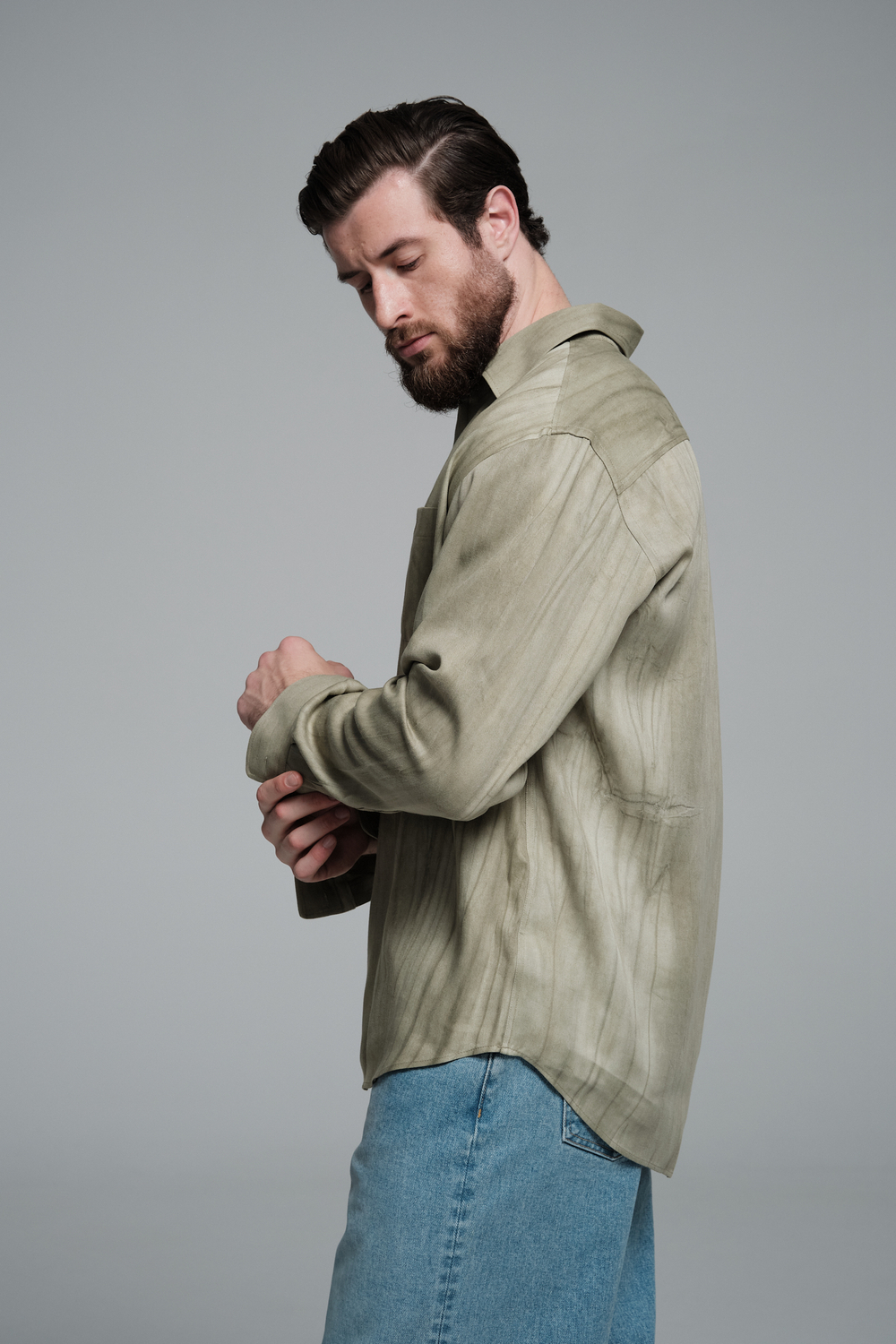 Рубашка | washed olive