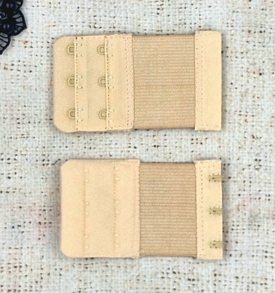 Застежка-удлинитель для бюстгалтера, р. 8,5*5см/12мм, бежевый