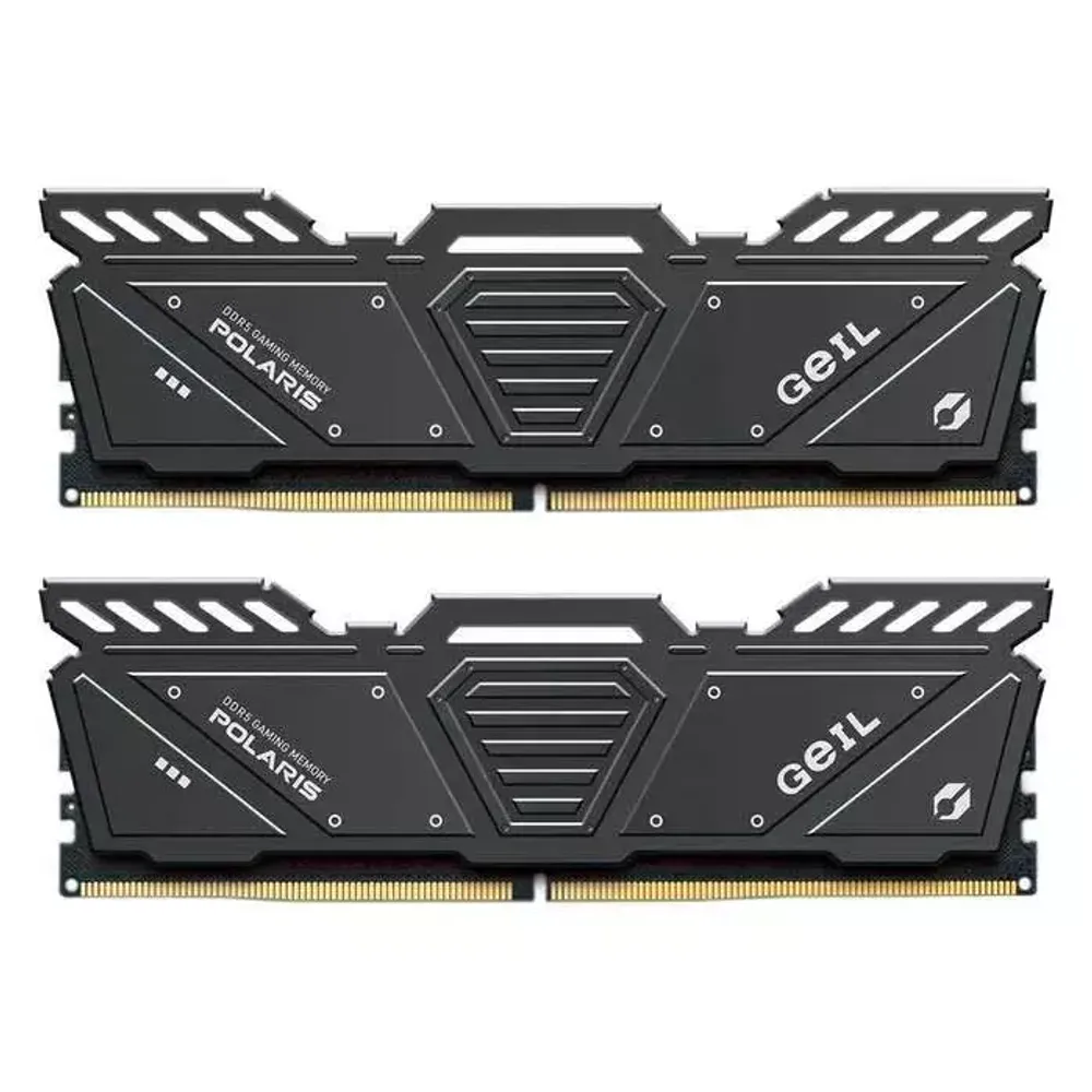 Оперативная память 32GB Kit (2x16GB) GEIL POLARIS 4800Mhz DDR5 PC5-38400 40-40-40-77 1.1V GOG532GB4800C40DC Titanium Gray