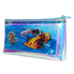 Пенал для мальчиков 20,5*9 см. синтетич,матер.,полупрозрачный(гладкий, перламутровый), 1 сторона цв.