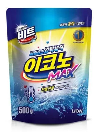 Стиральный порошок концентрированный для автоматической и ручной стирки LION Beat EconoMax 500 гр