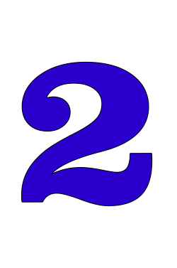 Наклейки цифры Policomprint М12, 3х4 см.