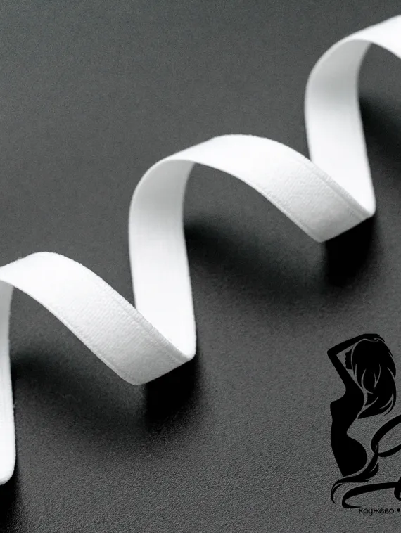 001 740/10 ОПТ Бретель глянец Lauma Fabrics, 10 мм, белый 001