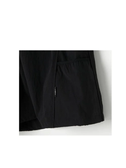 Анорак с капюшоном и короткими рукавами из нейлона