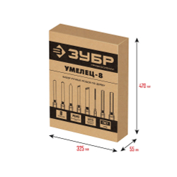 ЗУБР УМЕЛЕЦ-8, 8 шт, Р6М5, набор ручных резцов по дереву, Профессионал (18374)