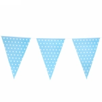 Растяжка 2,5м 10 флажков h29см «Голубой горошек»