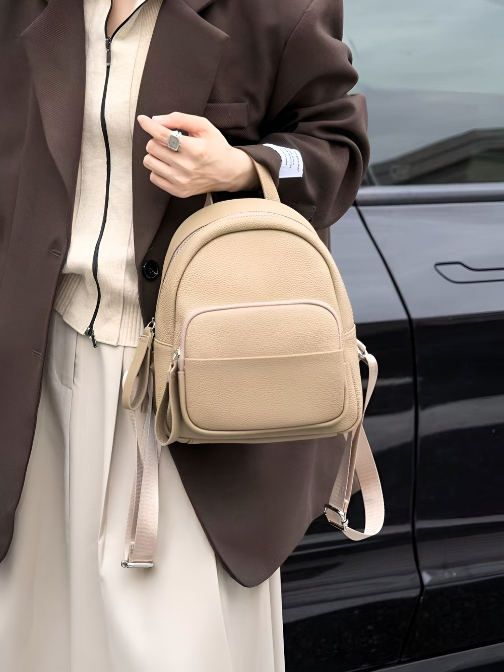 женский рюкзак из натуральной кожи