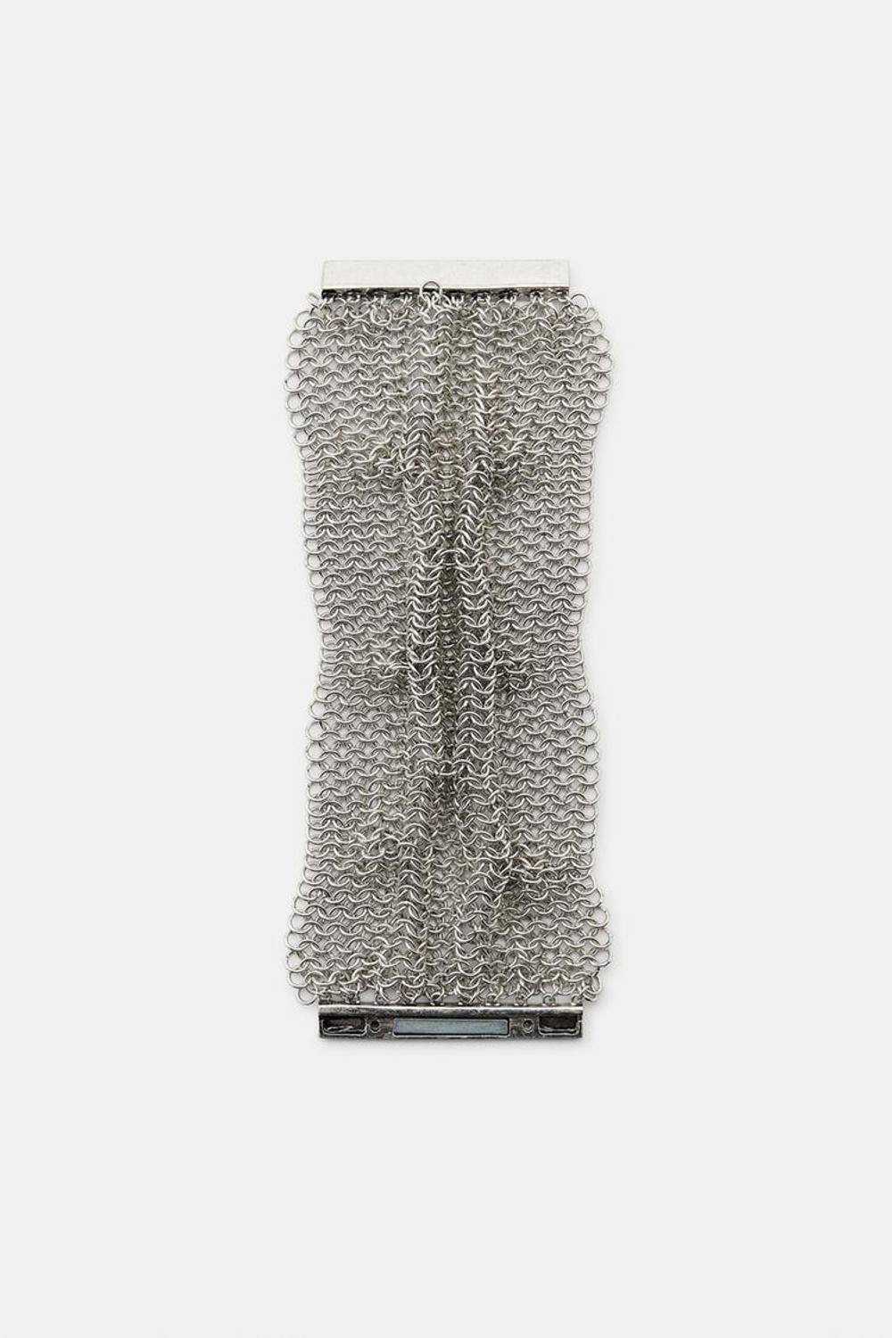 ZARA ШИРОКИЙ МЕТАЛЛИЧЕСКИЙ БРАСЛЕТ, СЕРЕБРИСТЫЙ