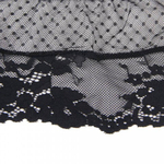 Трусики на высокой посадке Lace Strappy, черные, XS-S