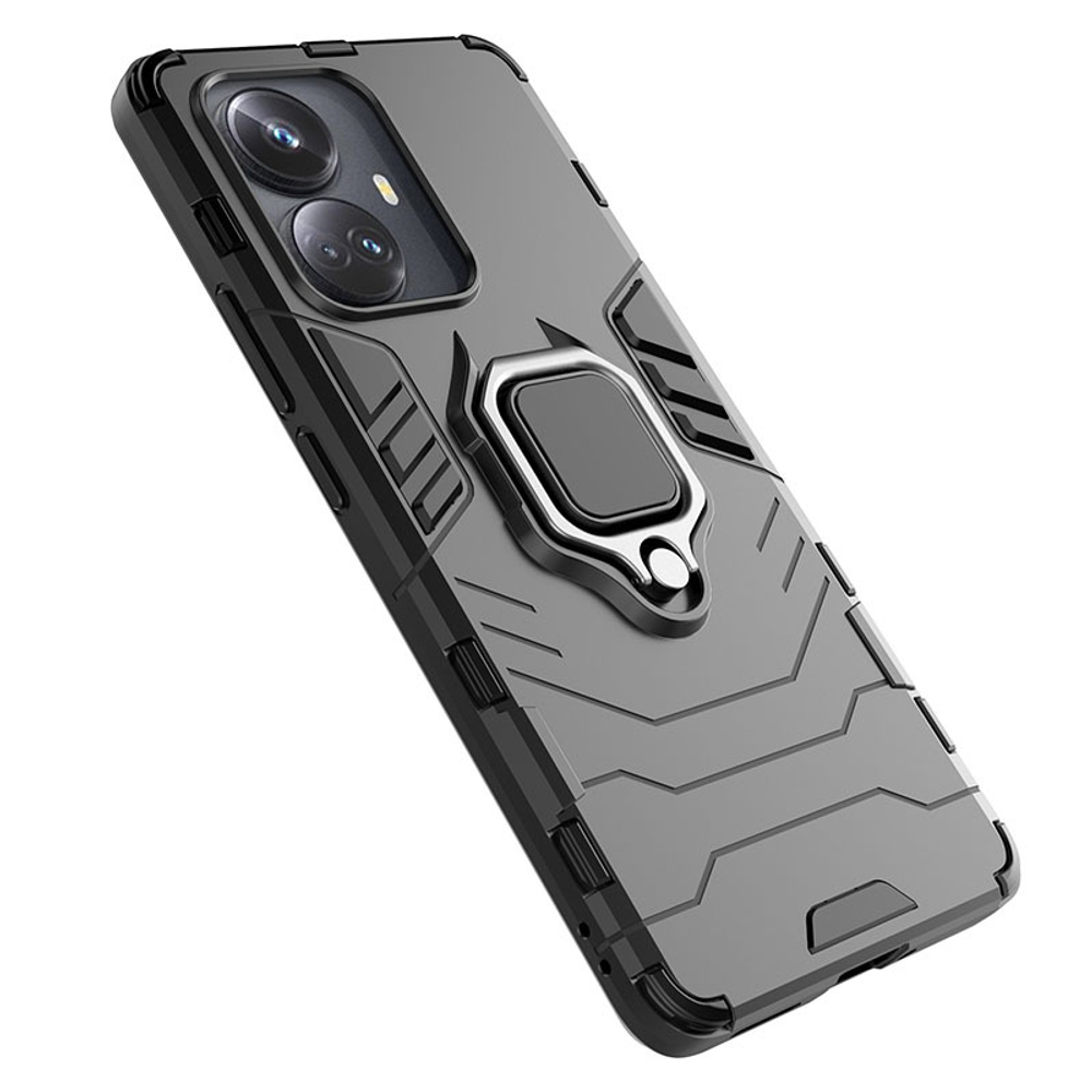 Противоударный чехол с кольцом Panther Case для Realme 10 Pro+ 5G