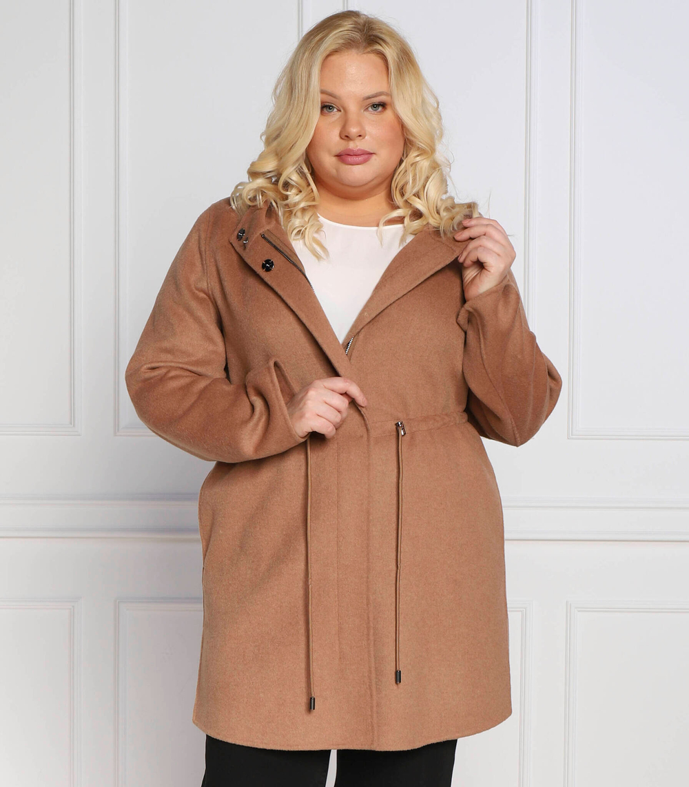 Хлопковое пальто tahiti plus size Persona by Marina Rinaldi - светло-коричневый(1013062)