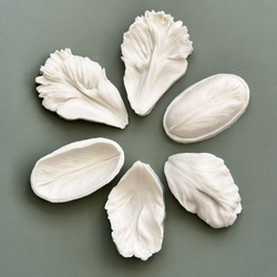 Молды силиконовые Набор для лепки Тюльпанов 3 шт. / вайнеры для лепестков 3 видов: пионовидный, резной и овальный