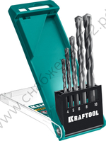 KRAFTOOL HARD 5 шт: 4-5-6-8-10 мм набор сверл по по твёрдым материалам