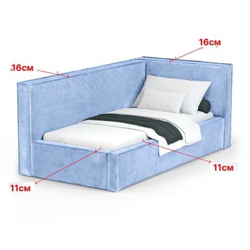 Кровать Bever ПРАВАЯ 90 с ортопедическим основанием без ПМ Nebby 311