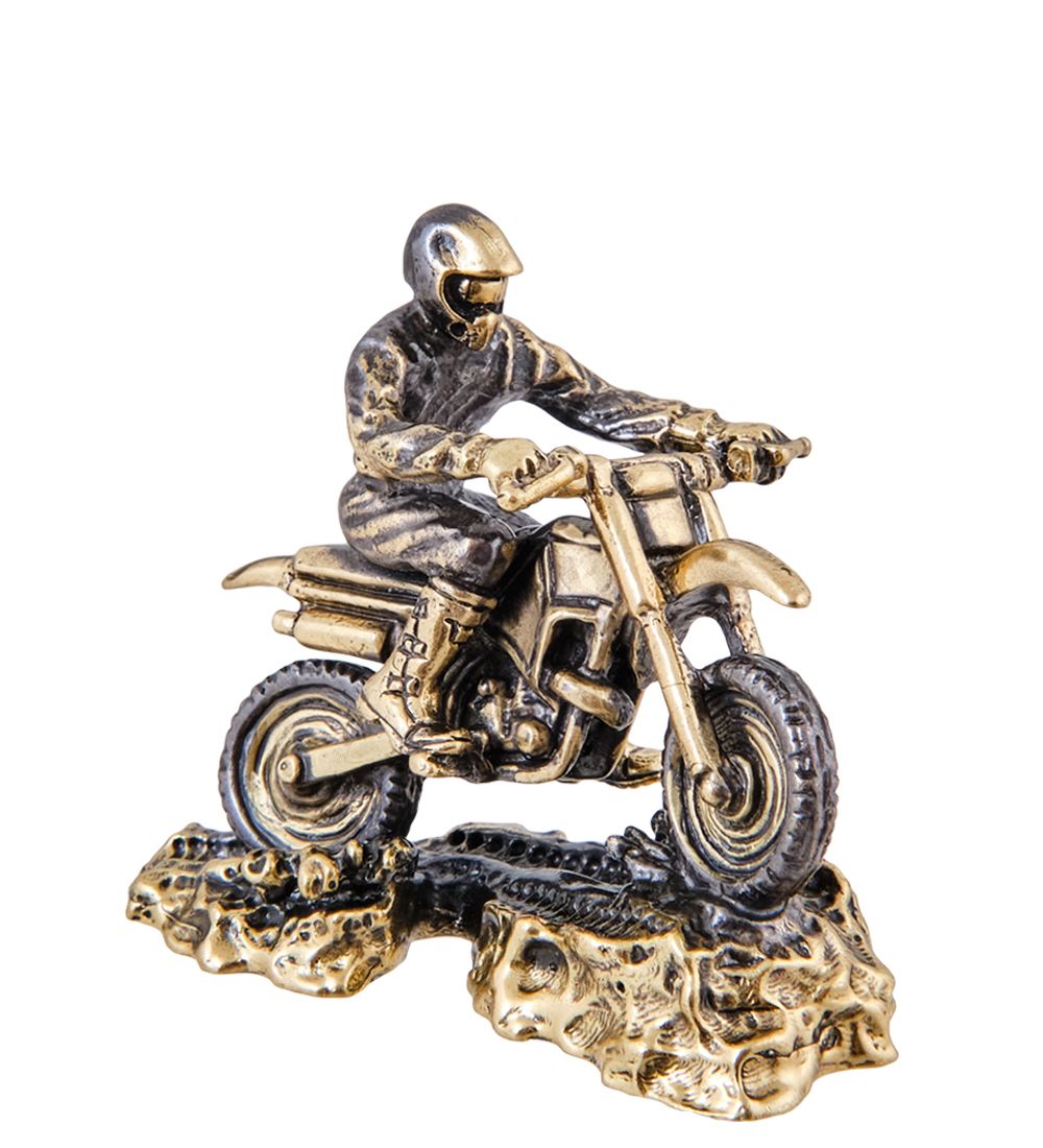Народные промыслы AM-3924 Фигурка «Мотоциклист Питбайк кросс» (латунь)